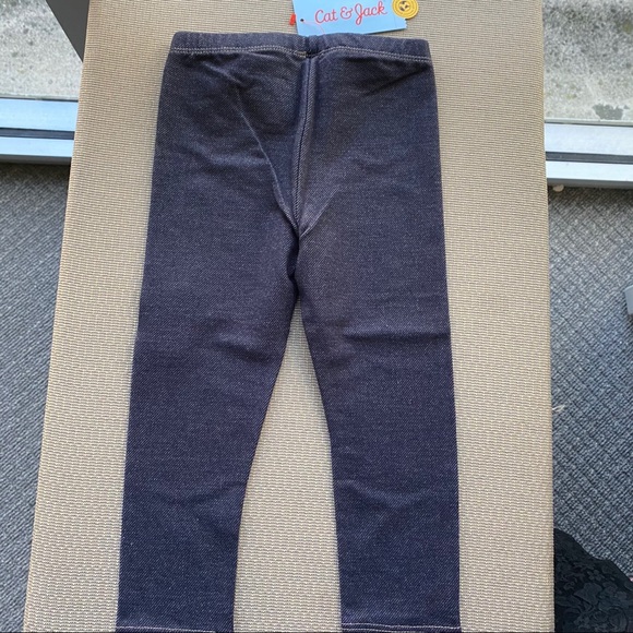 Cat & Jack Faux Denim Leggings- Dark Wash NWT - Picture 3 of 4